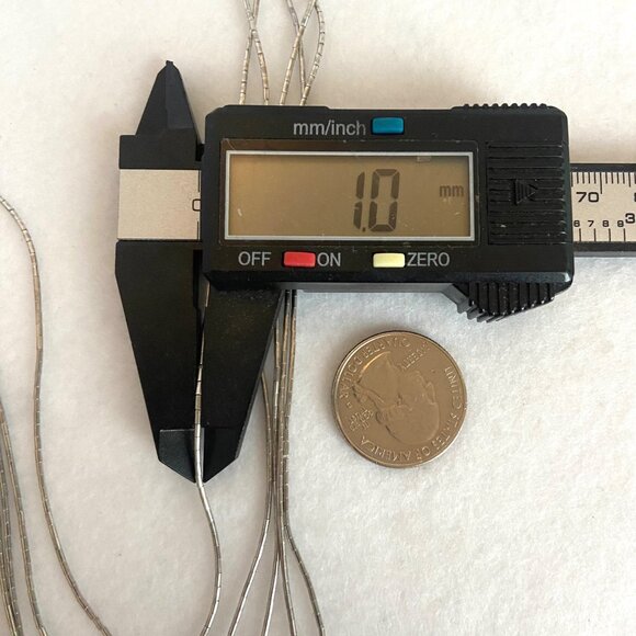 VTG Liquid Sterling Silver 925 Southwest Woven Beaded Heishi Turquoise Necklace - Picture 15 of 16